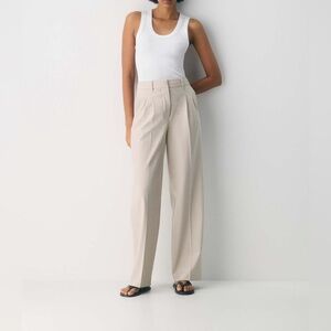NEW Aritzia The Effortless (Re)ssential High-Waist Pants in Heather Matte Pearl